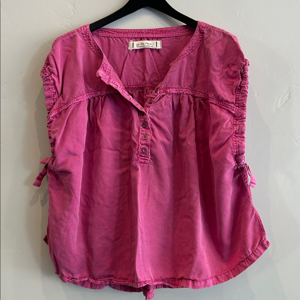 Free People Summer Love Henley Top - Picture 2 of 9